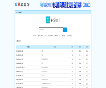 HS编码查询